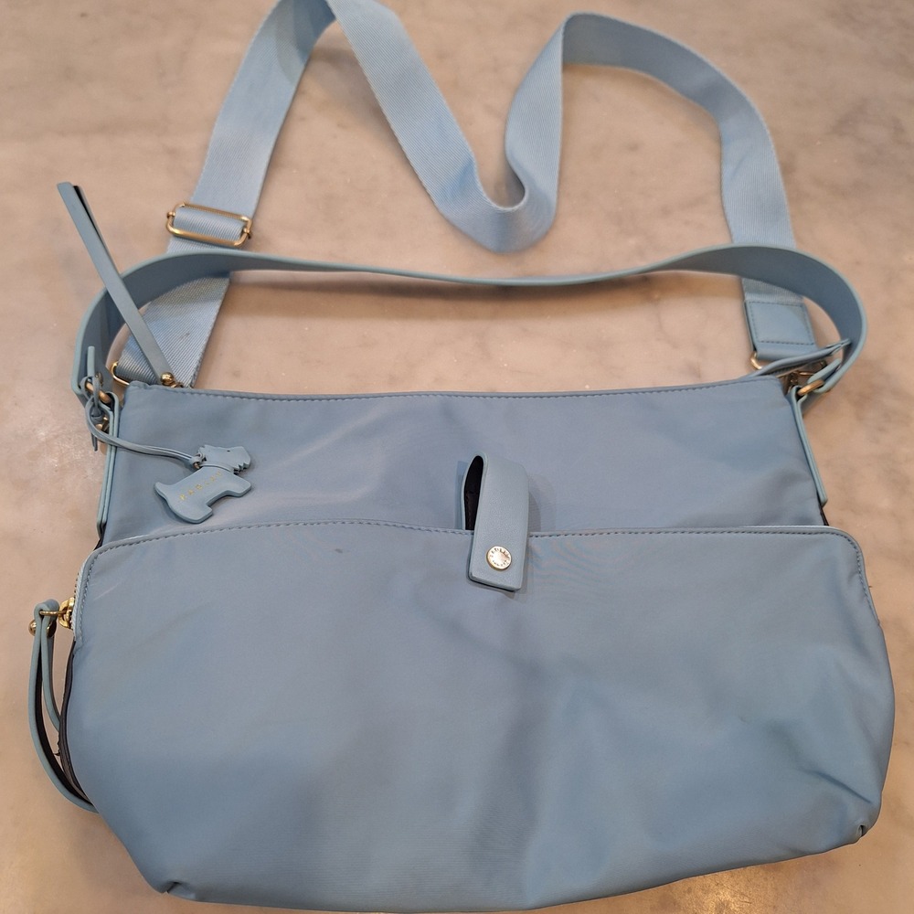 Radley London Crossbody Bag Alpha Road 2 Straps Nylon Scottie Dog Charm Travel